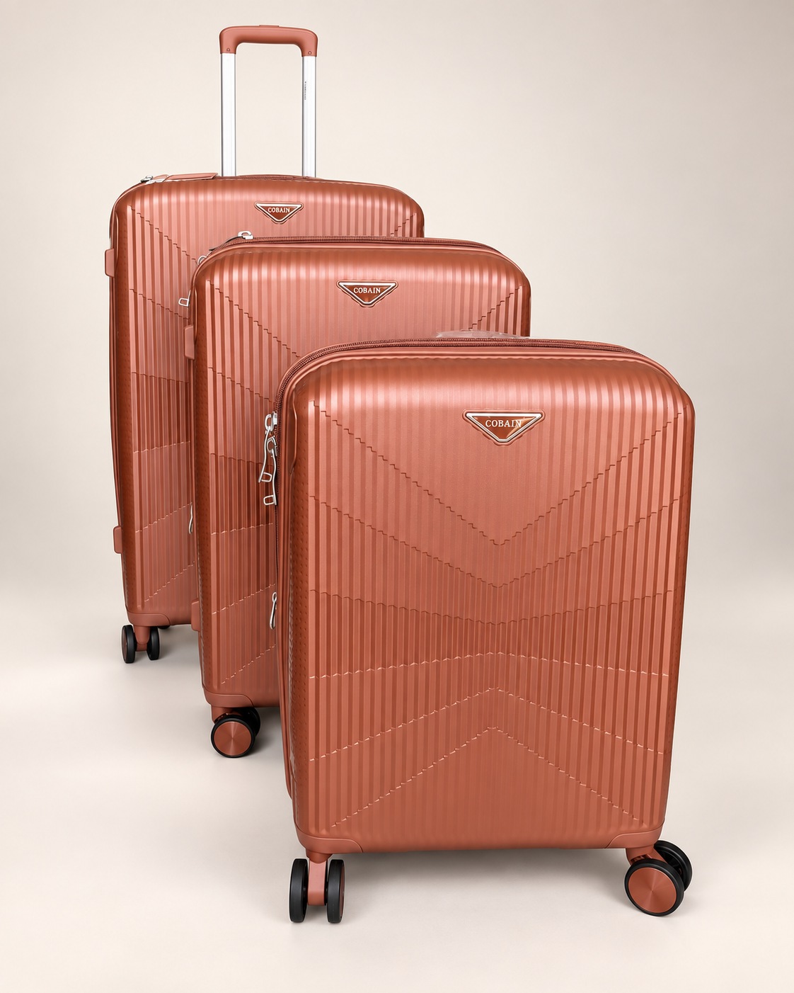 Ensemble 3 valises Cobain – Cuivré
