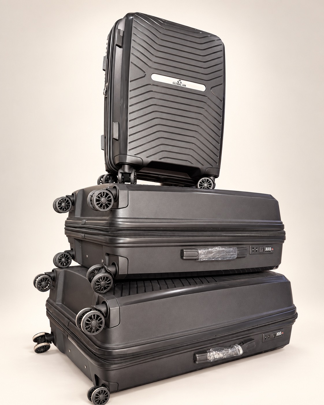 Ensemble 3 valises Global Air – Anthracite
