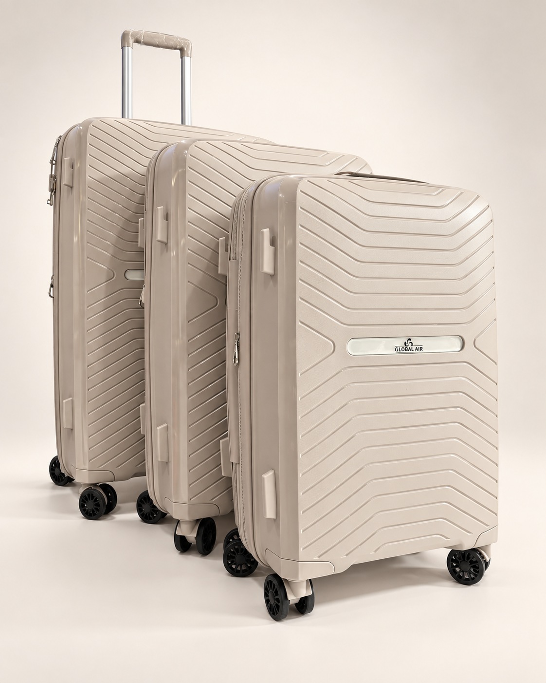 Ensemble 3 valises Global Air – Ivoire